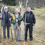 Zwei Baumfachwarte Fritz Koch, Schörzigen - Karl Weinmann, Weilen sowie ein angehender Baumfachwart Klaus Heuse aus Schörzingen