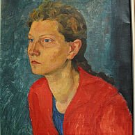Portrait Emma Koch Öl auf Leinwand 33x41cm Augustin Koch