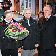 2. Wahlgang Bürgermeisterwahl der neue Bürgermeister Gerhard Reiner mit Ehefrau Claudia